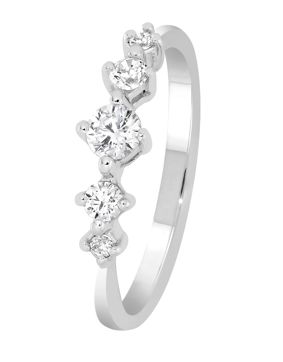 Lykka Casuals zirkonia-silverring flerstens