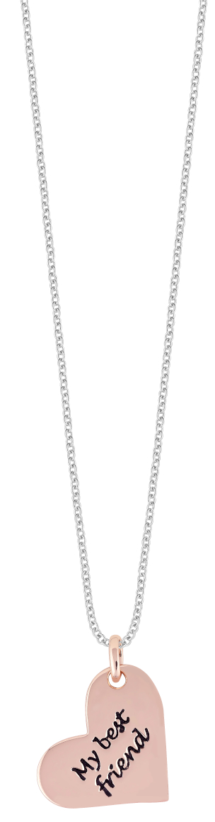 Best friend silverhalsband hjärta