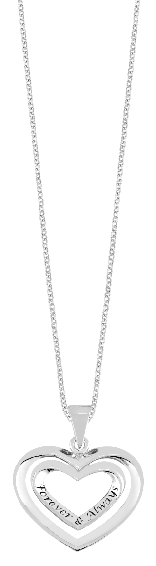 Lykka Hearts silverhalsband med hjärta