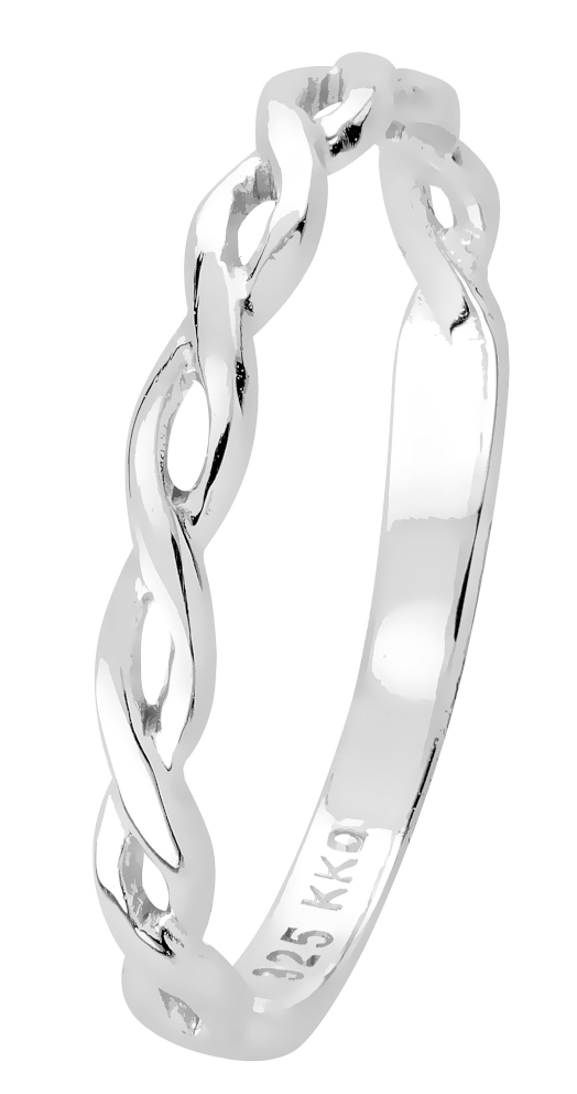 Lykka Casuals vågformad silverring