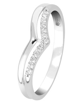 Lykka Casuals Split-shank Chevron silverring