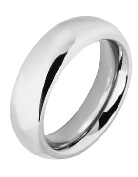 Lykka Strong slät halvrund ring stål 5,9 mm