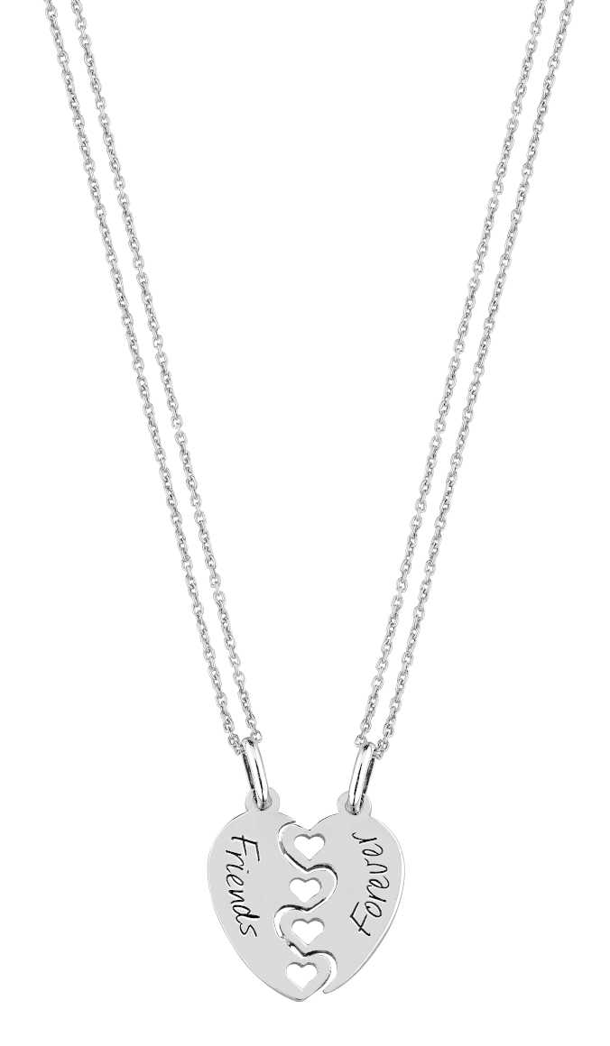 Friends delat hjärthalsband