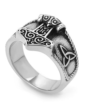 Lykka Viking Mjölnir stålring 18 mm