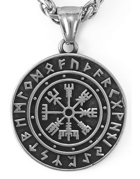 Lykken Viking stålhalsband 60 cm 4 x 4 cm