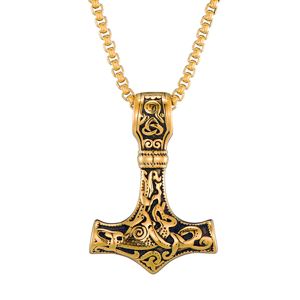 Lykka Viking Mjölnir guld 60 cm halsband 4.3 x 3 cm main product photo