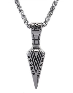 Lykken Viking Gungnir stålhalsband 60 cm 5.3 x 1.5 cm