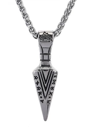 Lykka Viking Gungnir stålhalsband 60 cm 5.3 x 1.5 cm