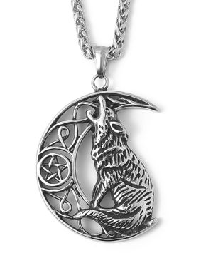Lykken Viking Varg stålhalsband 60 cm 5.9 x 3.9 cm