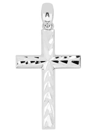 Lykka Crosses diamantslipat hängsmycke Kors i vitguld