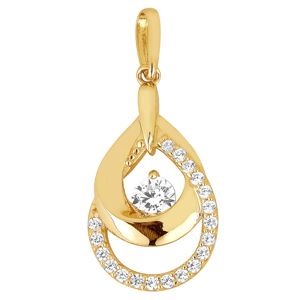 Lykka Casuals dropp format hänge i gul guld main product photo