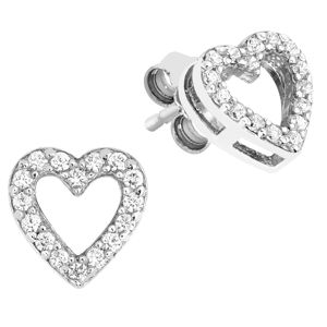 Lykka Hearts silver heart-design örhängen i silver main product photo