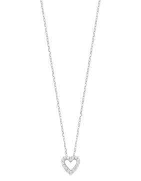 Lykken Hearts silver öppet hjärta halsband
