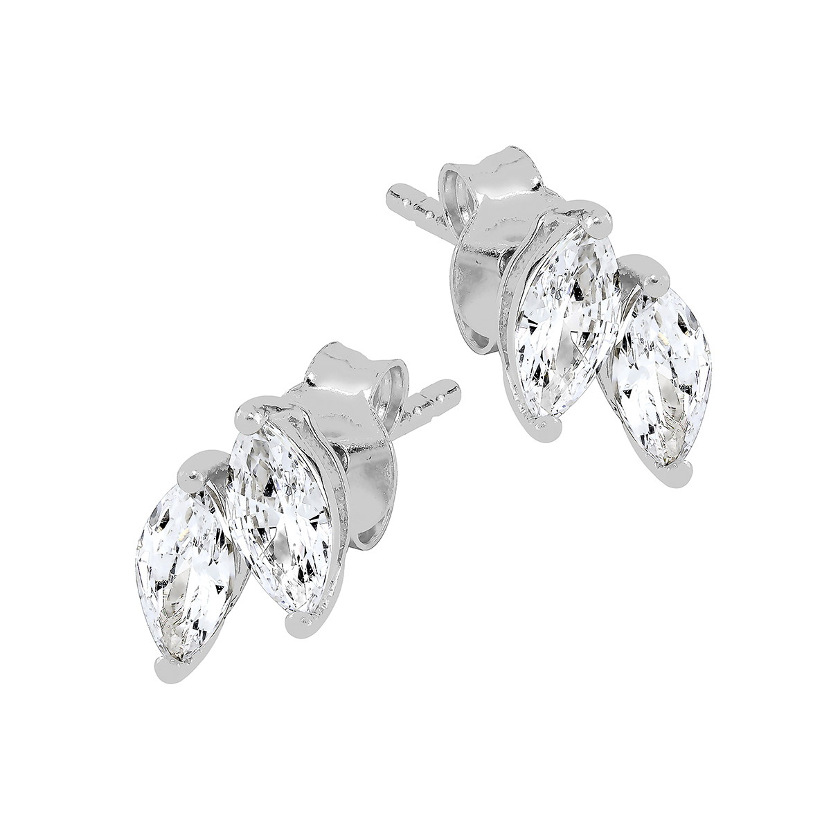 Lykken silverörhängen med zirkonia 8,7 mm