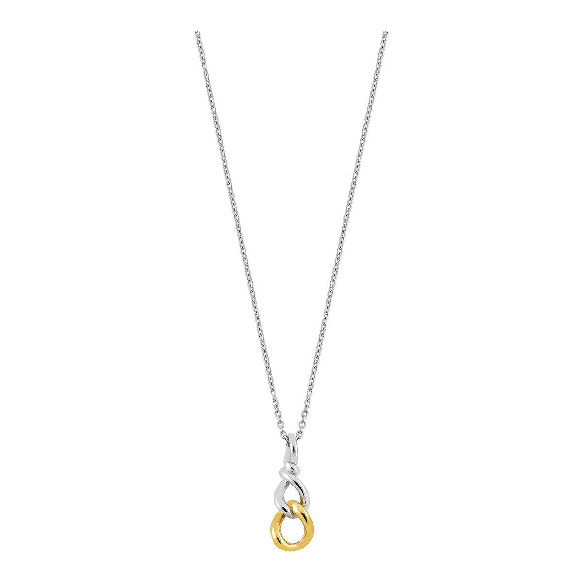 Lykken tvåfärgat silverhalsband 42 + 3 cm