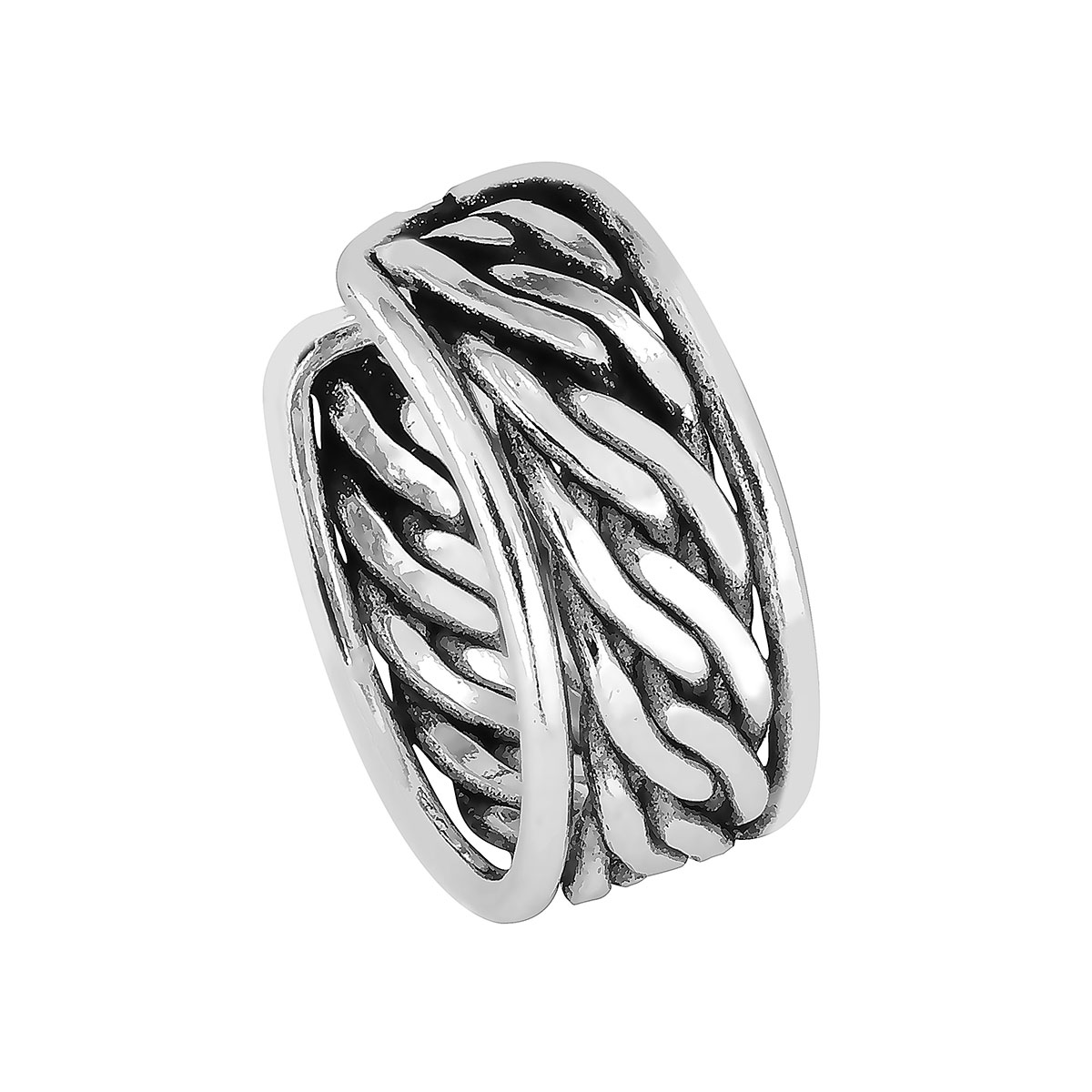 Lykka Casuals ear cuff silver örhängen oxiderad