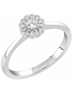 Sandberg Kukkaniitty diamantring halo M-842w