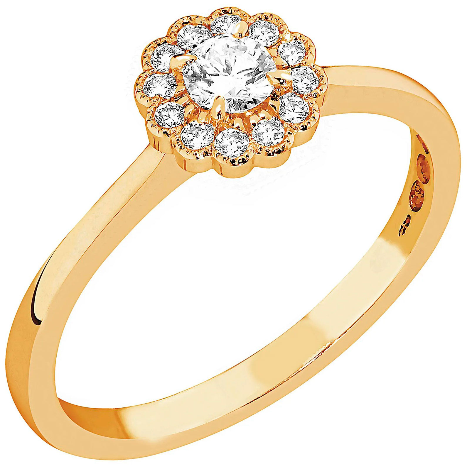 Sandberg Kukkaniitty diamantring halo M-872k