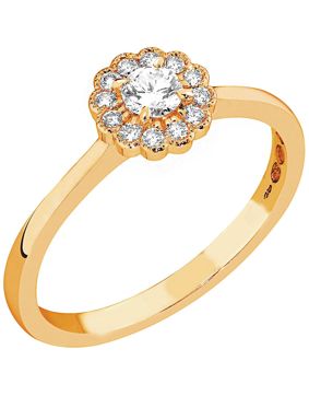 Sandberg Kukkaniitty diamantring halo M-872k