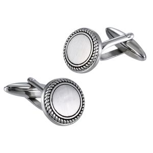 Lykka Strong runda stålmanschettknappar  main product photo