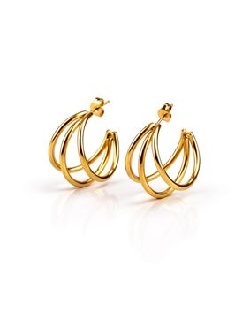 Madoww Triple Hoop förgyllda örhängen 25 mm