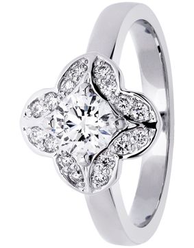 Festive Magnolia 527-061-VK halo-diamantring