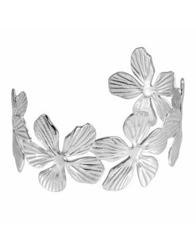 Lykken Trend blomma stålarmband 65 mm