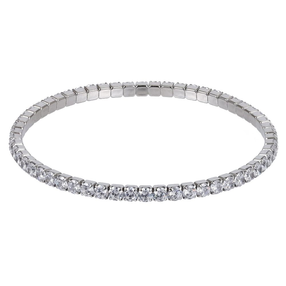 Lykka Strong elastiskt tennisarmband zirkonia 16.5cm