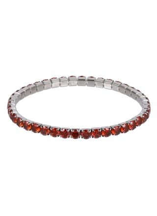 Lykka Strong elastiskt tennisarmband röd zirkonia 16.5cm