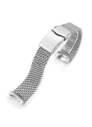 MiLTAT Curved End Massy Mesh-armband för Seiko SKX MC221820B006B