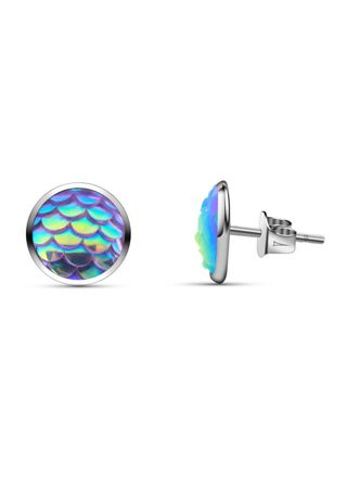 Hopeapuro våg 8 mm örhängen