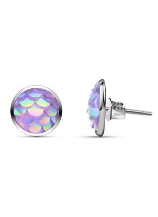 Hopeapuro sjöstjärna 10 mm örhängen