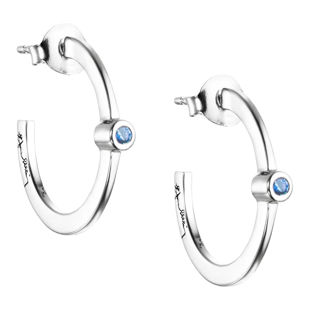 Efva Attling Micro Blink örhängen blå topas 12-100-02422-0000