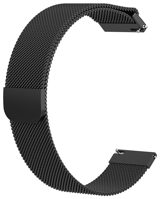 Tiera svart Milanese mesh-armband 22 mm