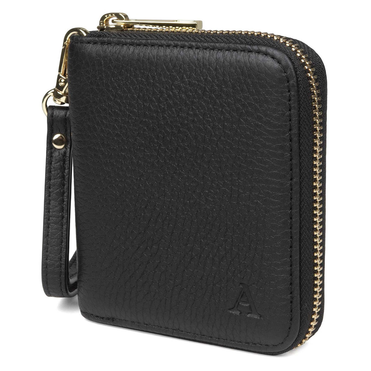 Aarni hjortskinn mini Clutch-plånbok svart/guld