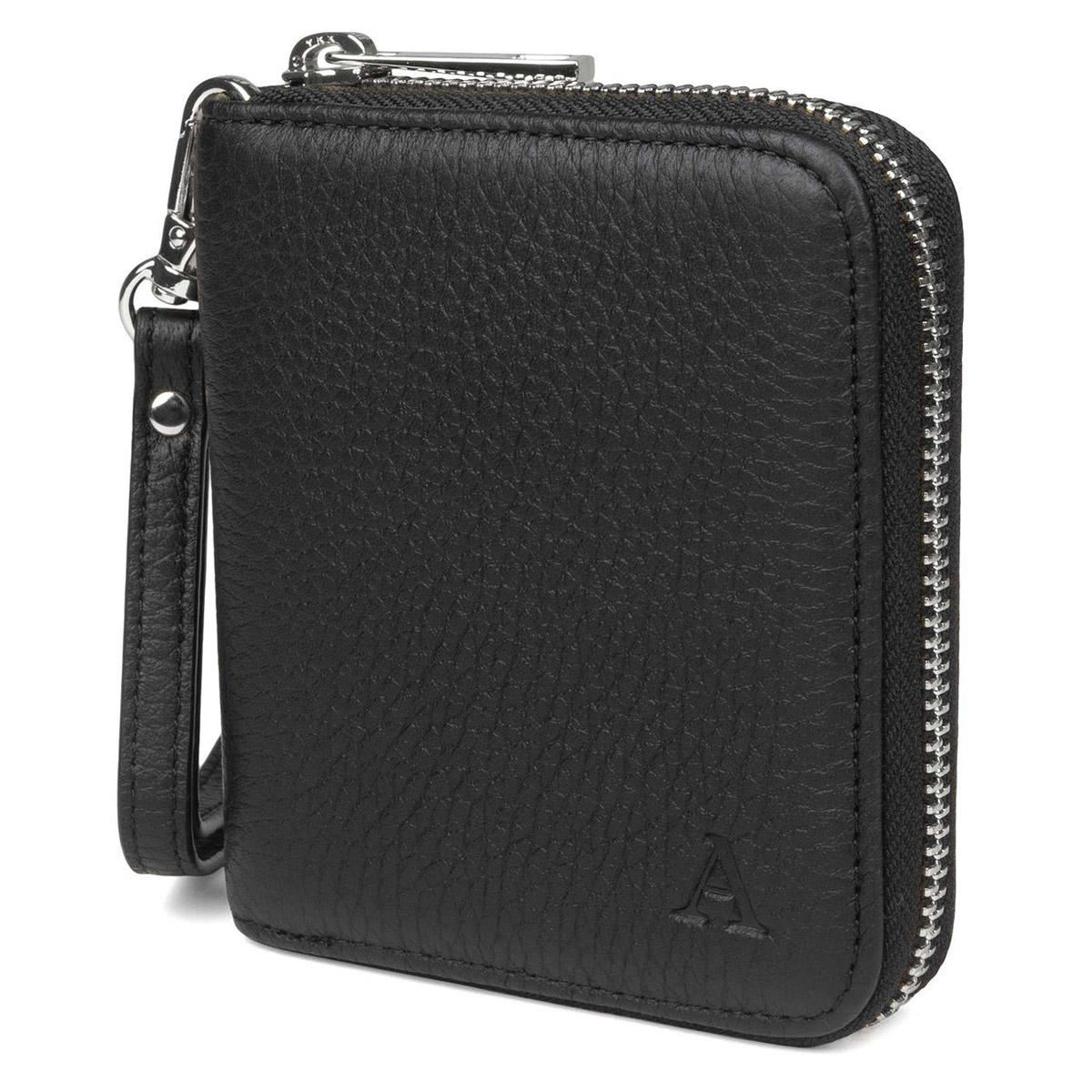 Aarni hjortskinn mini Clutch-plånbok svart/silver