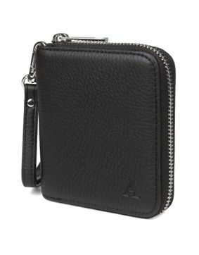 Aarni hjortskinn mini Clutch-plånbok svart/silver