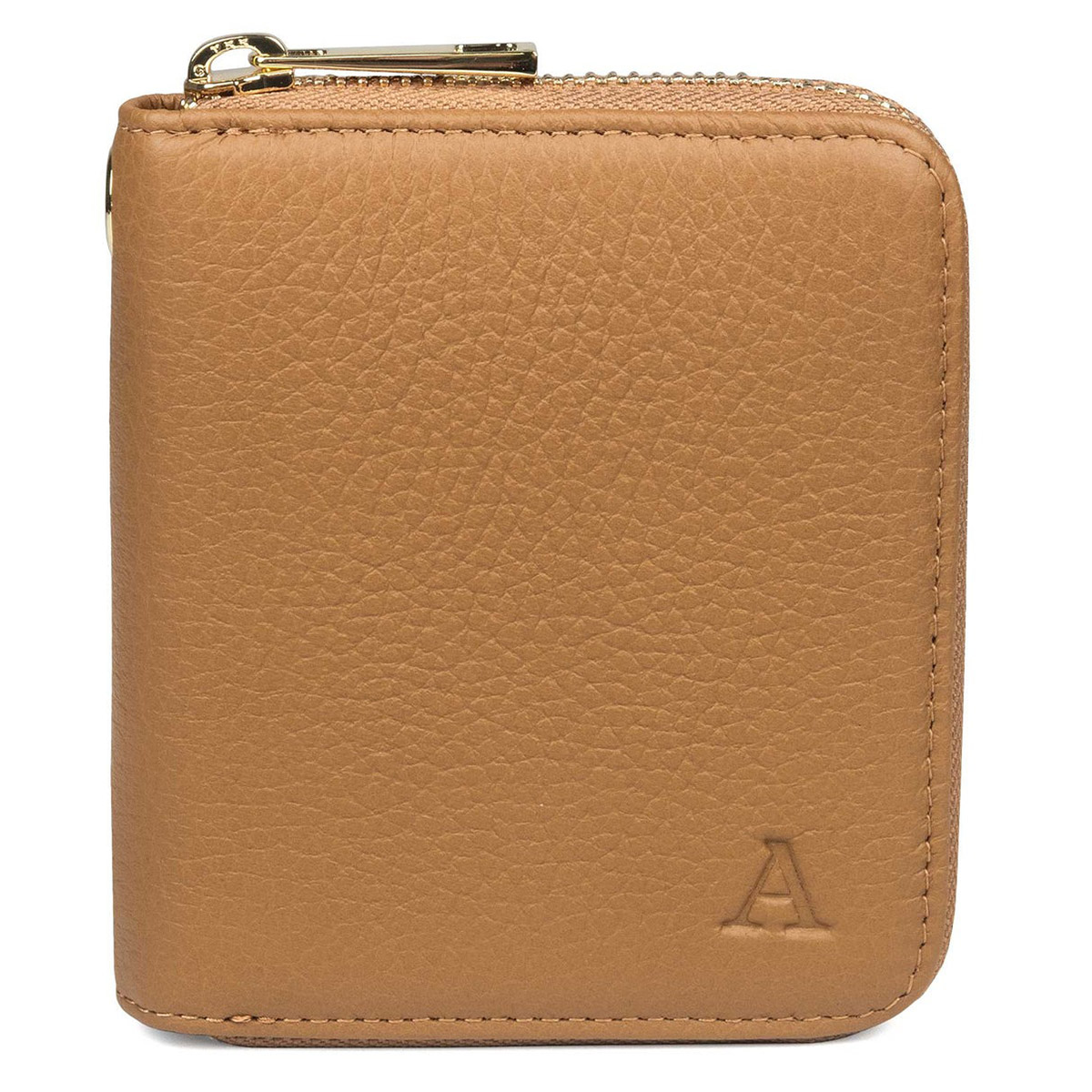Aarni hjortskinn mini Clutch-plånbok cognac/guld
