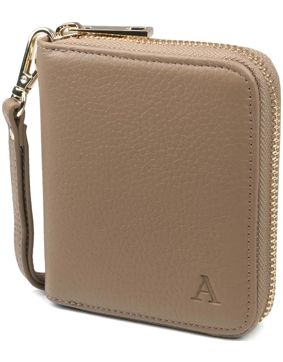 Aarni hjortskinn mini Clutch-plånbok sand/silver
