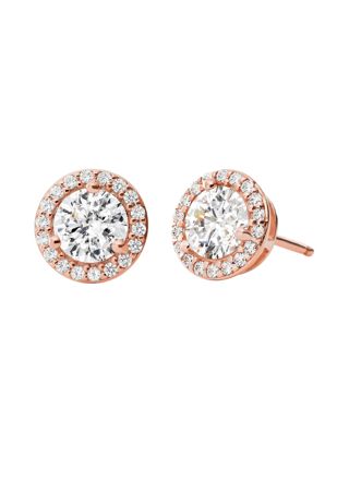 Michael Kors roseguldfärgat halo silverörhängen MKC1035AN791