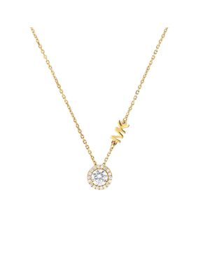 Michael Kors halo guldfärgat silverhalsband MKC1208AN710