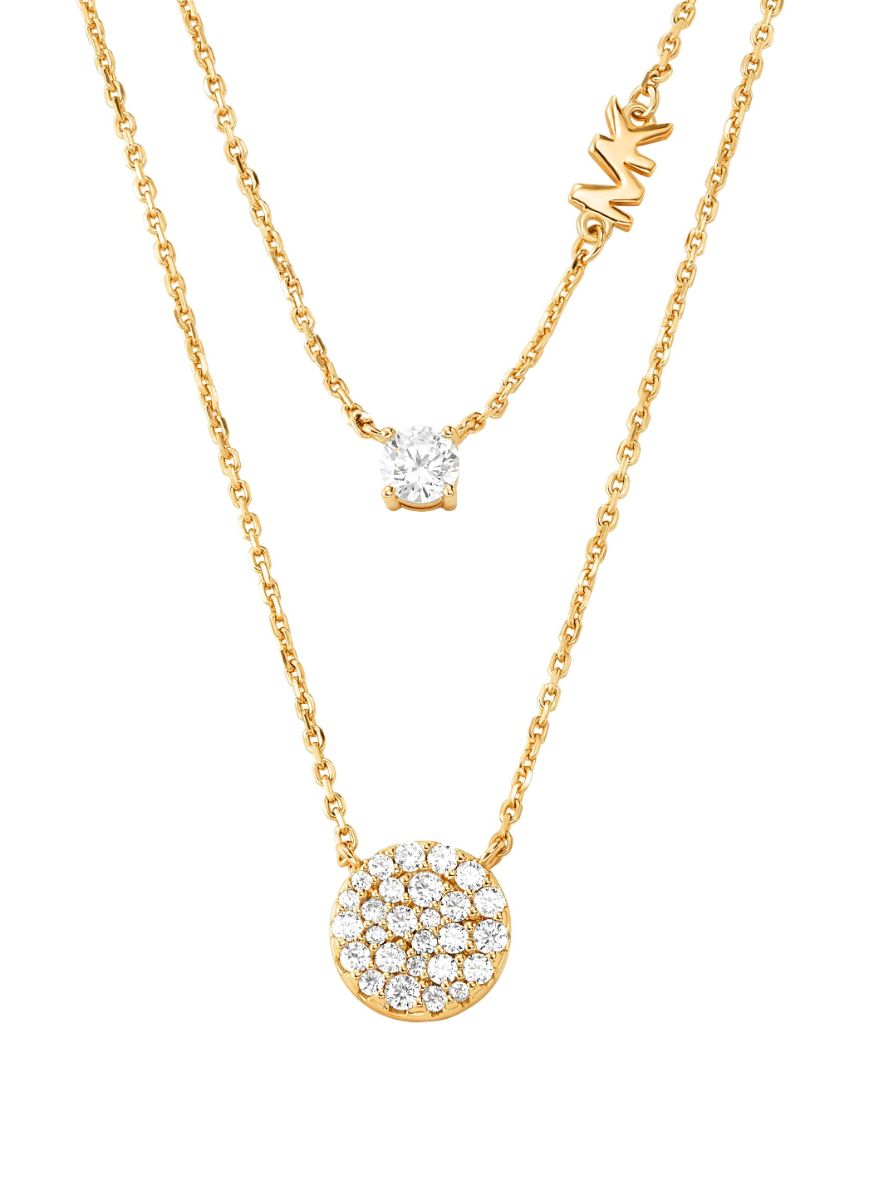 Michael Kors guldfärgat double silverhalsband MKC1591AN710