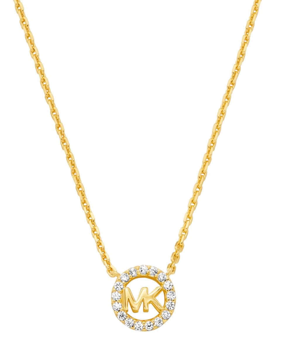 Michael Kors Premium 14K guldpläterat MK silverhalsband MKC1726CZ710