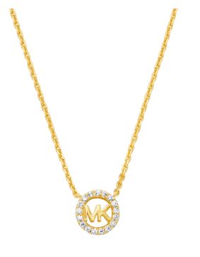 Michael Kors Premium 14K guldpläterat MK silverhalsband MKC1726CZ710