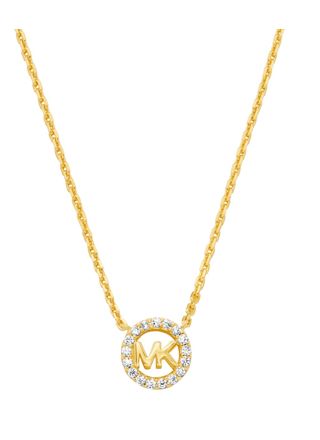 Michael Kors Premium 14K guldpläterat MK silverhalsband MKC1726CZ710