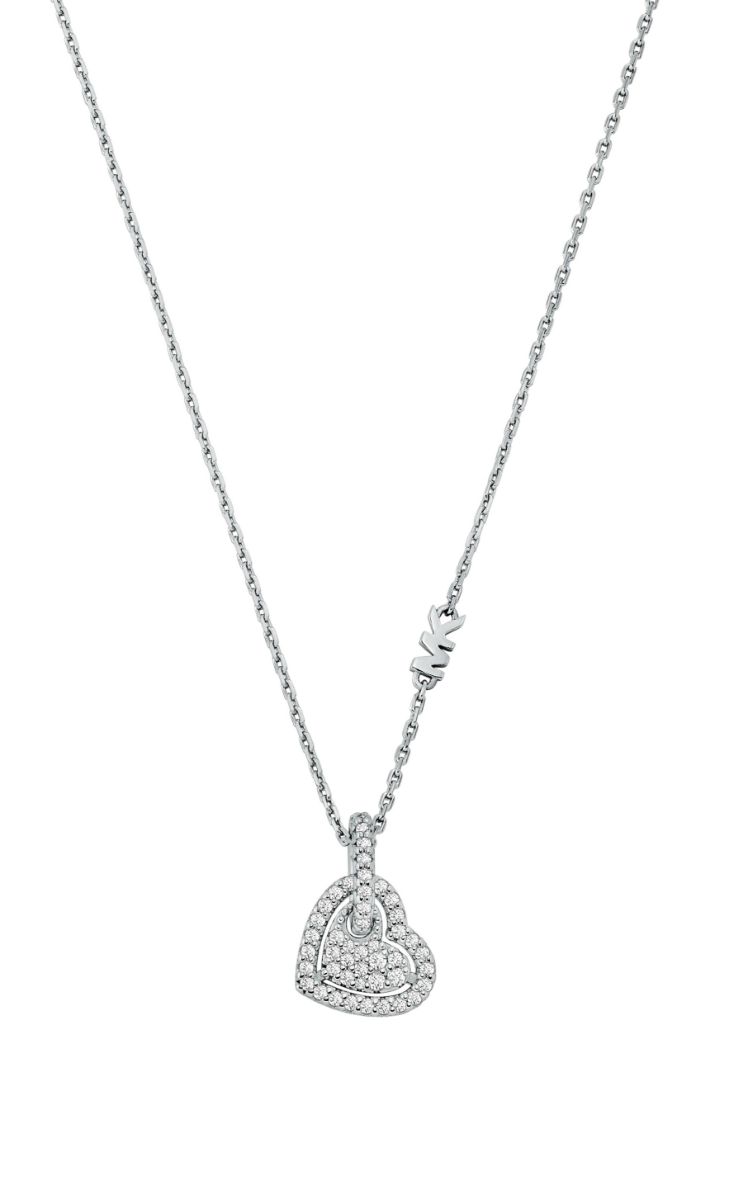Michael Kors Love halsband hjärthalsband silver MKC1747CZ040 