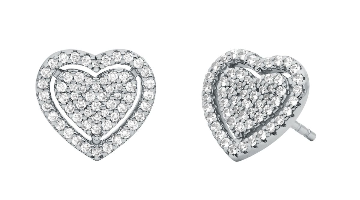 Michael Kors Love hjärtörhängen silver MKC1750CZ040 