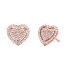 Michael Kors Love ruusukullanväriset silver hjärtörhängen MKC1750CZ791