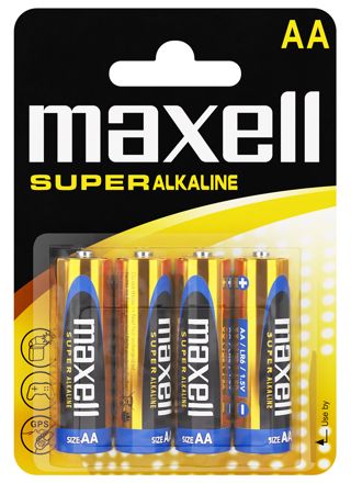 Maxell LR06 Super alkaline (AA) batterier 4-Pack