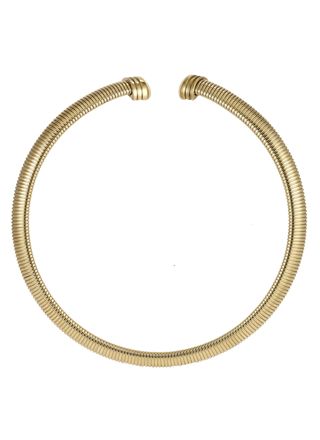 Lykka Strong förgylld stålringhalsband